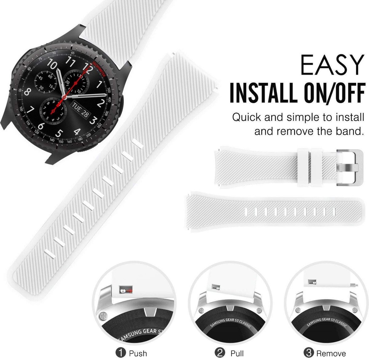 Samsung Gear S3 Sportband WeiB Watcharmband shop