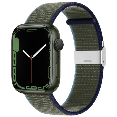 Nylonband mit Clipverschluss - Grün - Geeignet für Apple Watch 38mm / 40mm / 41mm