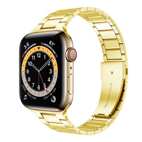 Stahlgliederarmband - Gold - Geeignet für Apple Watch 38mm / 40mm / 41mm