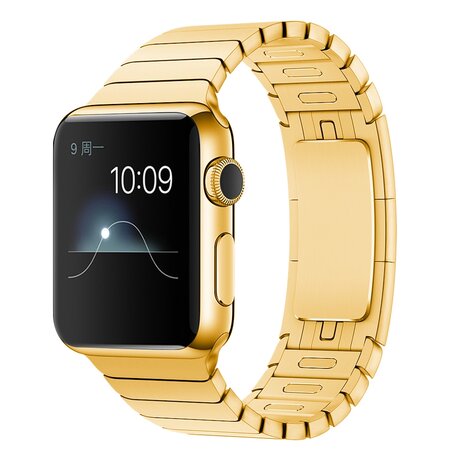 Gliederarmband Edelstahlband - Gold - Geeignet für Apple Watch 38mm / 40mm / 41mm