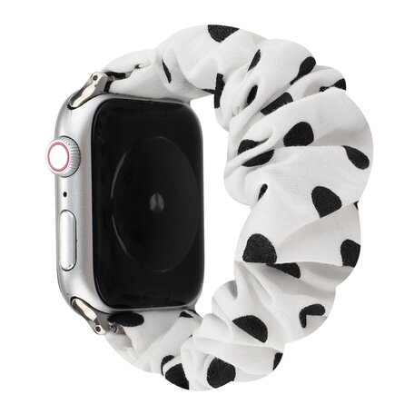 Elastisches Armband - Schwarz gepunktet - Geeignet für Apple Watch 38mm / 40mm / 41mm