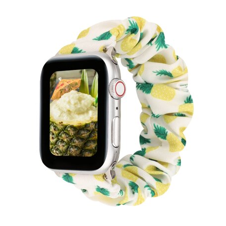 Elastisches Armband - Ananas-Druck - Geeignet für Apple Watch 38mm / 40mm / 41mm