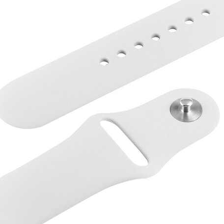 Gummi-Sportband - Weiß - Geeignet für Apple Watch 38mm / 40mm / 41mm