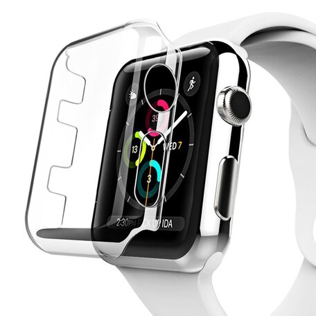 Hartschalengehäuse 42mm (vollständig geschützt) - Transparent - Geeignet für Apple Watch 42 mm