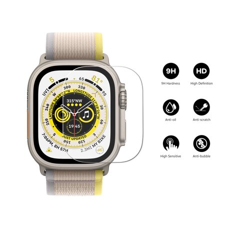 Displayschutzfolie Ultra Apple Watch - Gehärtetes Glas - Geeignet für Apple Watch 49mm