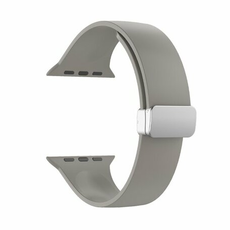 Silikonarmband - Faltschließe - Grau - Geeignet für Apple Watch 42mm / 44mm / 45mm / 49mm