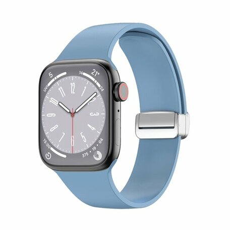Silikonarmband - Faltschließe - Blau - Geeignet für Apple Watch 42mm / 44mm / 45mm / 49mm