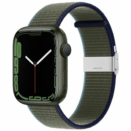 Nylonband mit Clipverschluss - Grün - Geeignet für Apple Watch 42mm / 44mm / 45mm / 49mm