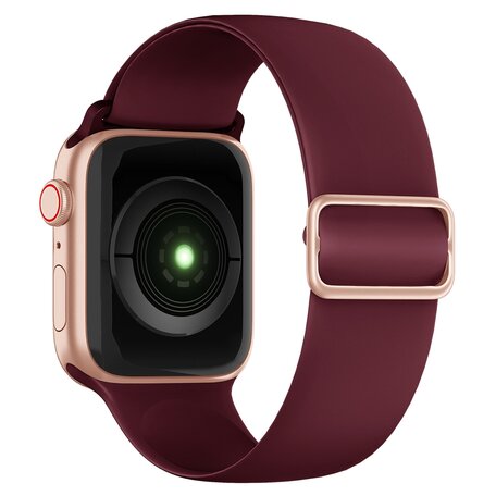 Elastisches Solo Loop Armband - Weinrot - Geeignet für Apple Watch 42mm / 44mm / 45mm / 49mm
