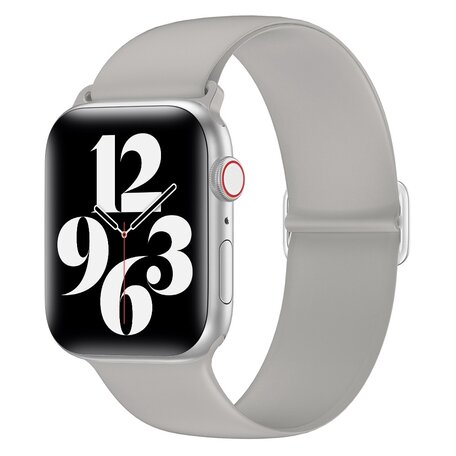 Elastisches Solo Loop Armband - Grau - Geeignet für Apple Watch 42mm / 44mm / 45mm / 49mm
