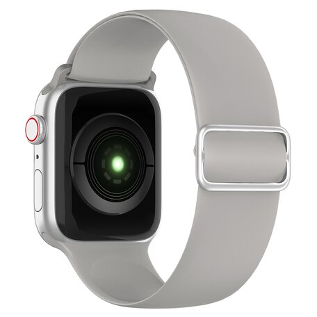 Elastisches Solo Loop Armband - Grau - Geeignet für Apple Watch 42mm / 44mm / 45mm / 49mm