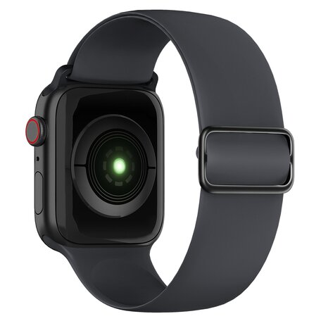 Elastisches Solo Loop Armband - Dunkelgrau - Geeignet für Apple Watch 42mm / 44mm / 45mm / 49mm