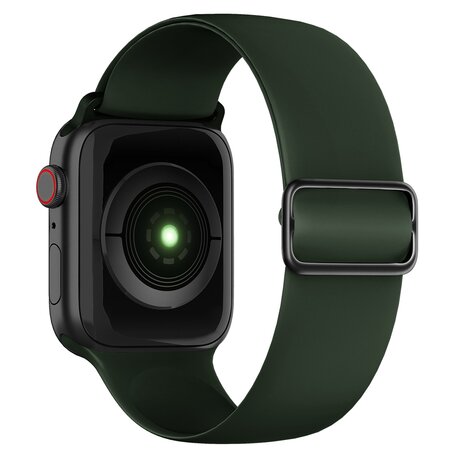 Elastisches Solo Loop Armband - Grün - Geeignet für Apple Watch 42mm / 44mm / 45mm / 49mm