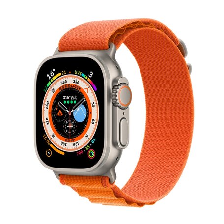 Alpine Loop Armband - Orange - Geeignet für Apple Watch 42mm / 44mm / 45mm / 49mm