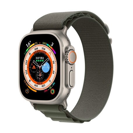 Alpine Loop Armband - Grün - Geeignet für Apple Watch 42mm / 44mm / 45mm / 49mm