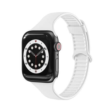 TPU Slim Fit Armband - Weiß - Geeignet für Apple Watch 42mm / 44mm / 45mm / 49mm