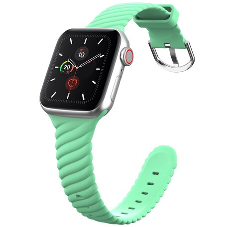 Silikonarmband 'Twist' - Seegrün - Geeignet für Apple Watch 42mm / 44mm / 45mm / 49mm