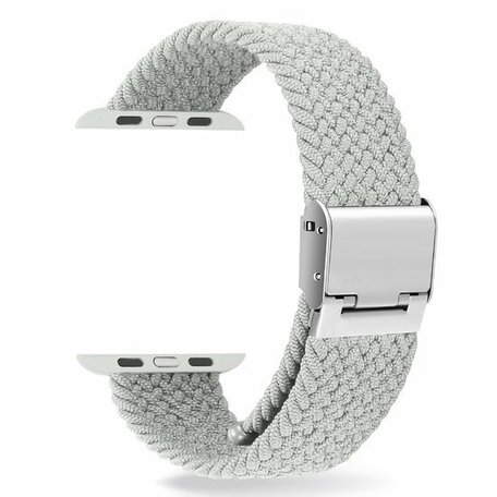 Geflochtenes Armband - Hellgrau - Geeignet für Apple Watch 42mm / 44mm / 45mm / 49mm