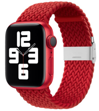 Geflochtenes Armband - Rot - Geeignet für Apple Watch 42mm / 44mm / 45mm / 49mm
