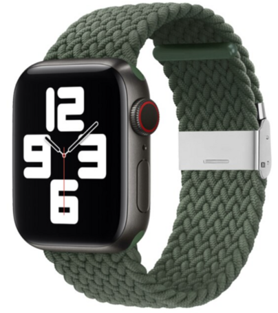 Geflochtenes Armband - Grün - Geeignet für Apple Watch 42mm / 44mm / 45mm / 49mm