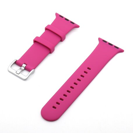Gummi-Sportarmband mit Schnalle - Pink - Geeignet für Apple Watch 42mm / 44mm / 45mm / 49mm