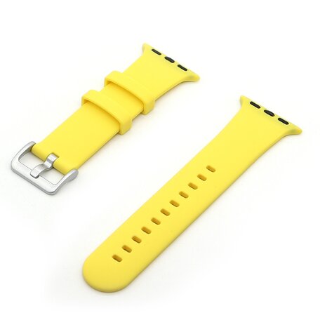 Gummi-Sportarmband mit Schnalle - Gelb - Geeignet für Apple Watch 42mm / 44mm / 45mm / 49mm