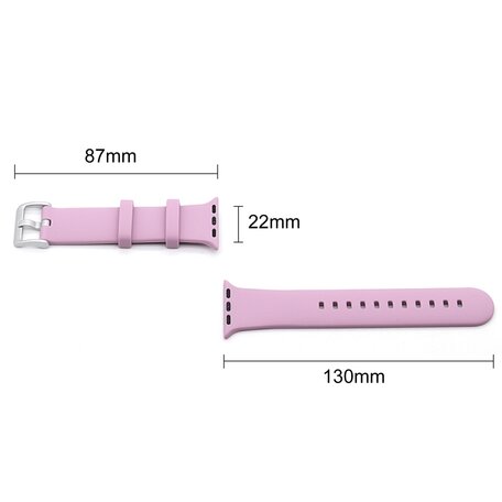 Gummi-Sportarmband mit Schnalle - Weiß - Geeignet für Apple Watch 42mm / 44mm / 45mm / 49mm
