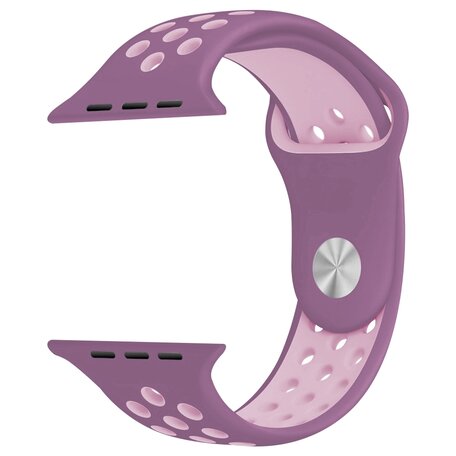 Sportarmband - Größe: M/L - Lila + Pink - Geeignet für Apple Watch 42mm / 44mm / 45mm / 49mm
