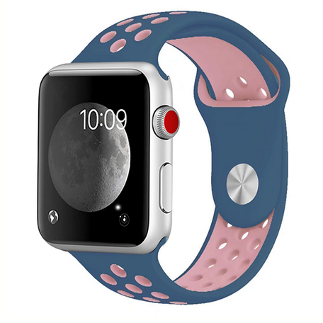 Sportarmband - Größe: S/M - Blau + Pink - Geeignet für Apple Watch 42mm / 44mm / 45mm / 49mm