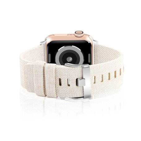 Canvas-Armband - Beige - Geeignet für Apple Watch 42mm / 44mm / 45mm / 49mm