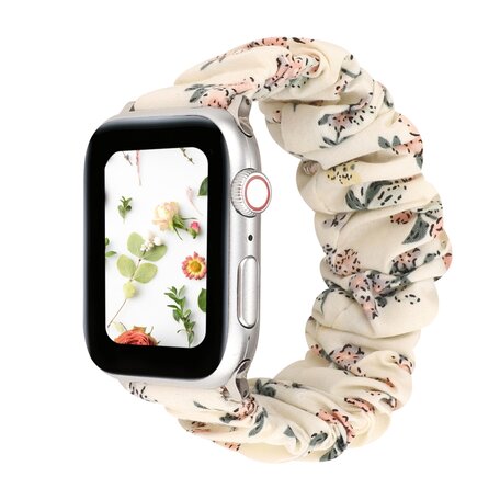 Elastisches Armband - Floraler Druck leicht - Geeignet für Apple Watch 42mm / 44mm / 45mm / 49mm