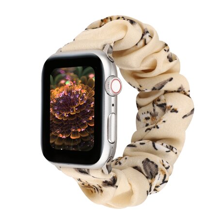 Elastisches Armband - Blumendruck dunkel - Geeignet für Apple Watch 42mm / 44mm / 45mm / 49mm