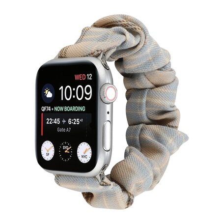 Elastisches Armband - Khaki / Hellblau - Geeignet für Apple Watch 42mm / 44mm / 45mm / 49mm