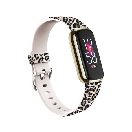 Fitbit Luxe - Sportband mit Druck - Größe: Large - Leopard