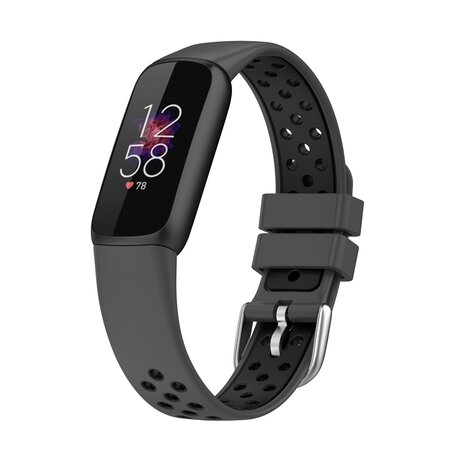 Fitbit Luxe - Silikon-Sportband - Größe: Large - Schwarz