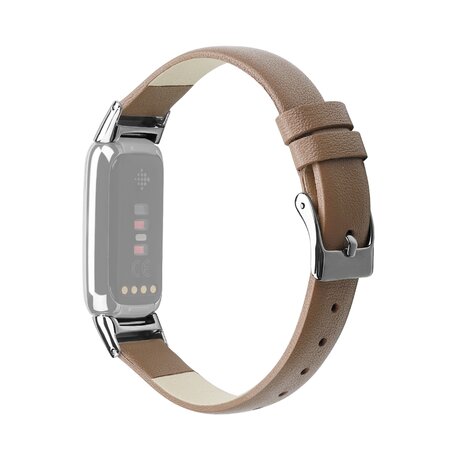 Fitbit Luxe - Lederband - Größe: Large - Hellbraun