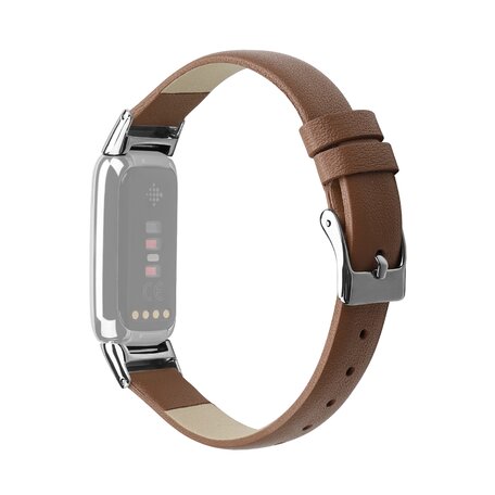 Fitbit Luxe - Lederband - Größe: Klein - Braun