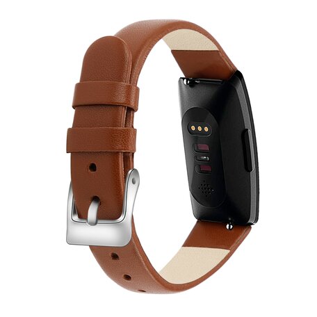 Fitbit Inspire 1 / HR / Ace 2 Lederband - Größe: Groß - Braun