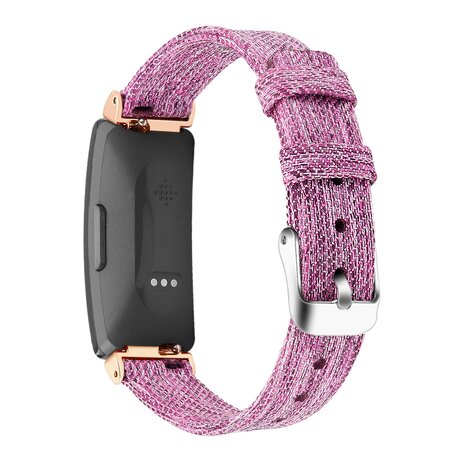 Fitbit Inspire 1 / HR / Ace 2 Canvas Armband - Größe: Klein - Lila
