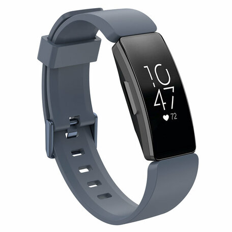 Fitbit Inspire 1 / HR / Ace 2 Silikonband mit Schnalle - Größe: Large - grau