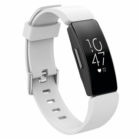 Fitbit Inspire 1 / HR / Ace 2 Silikonband mit Schnalle - Größe: Large - weiß