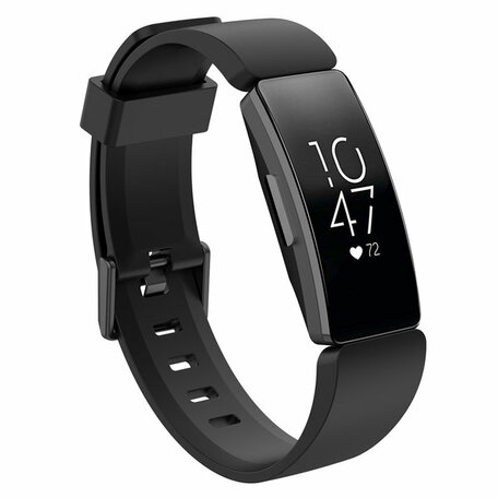 Fitbit Inspire 1 / HR / Ace 2 Silikonband mit Schnalle - Größe: Large - schwarz