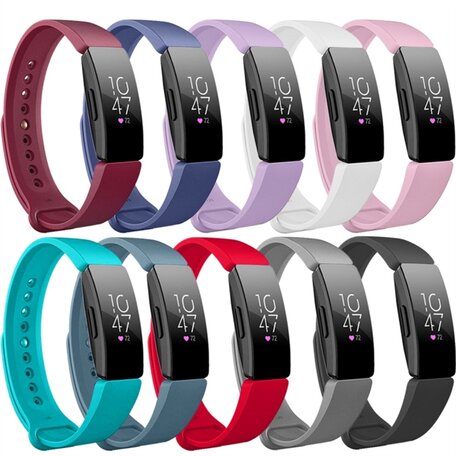 Fitbit Inspire 1 / HR / Ace 2 Silikonband - Größe: Groß - Bordeaux