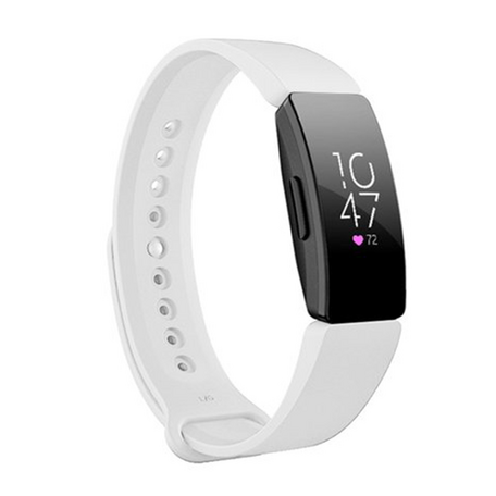 Fitbit Inspire 1 / HR / Ace 2 Silikonband - Größe: Groß - Weiß