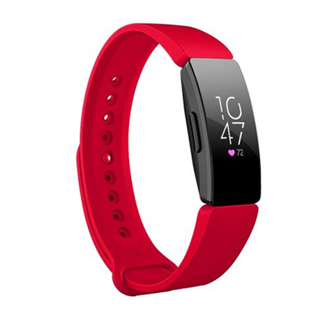 Fitbit Inspire 1 / HR / Ace 2 Silikonband - Größe: Groß - Rot