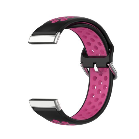 Fitbit Versa 3 & 4 / Sense 1 & 2 - Sport Edition - Groß - Schwarz + Rosa