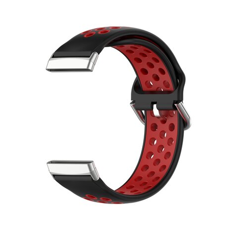 Fitbit Versa 3 & 4 / Sense 1 & 2 - Sport Edition - Groß - Schwarz + Rot