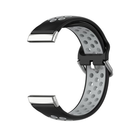 Fitbit Versa 3 & 4 / Sense 1 & 2 - Sport Edition - Groß - Schwarz + Grau