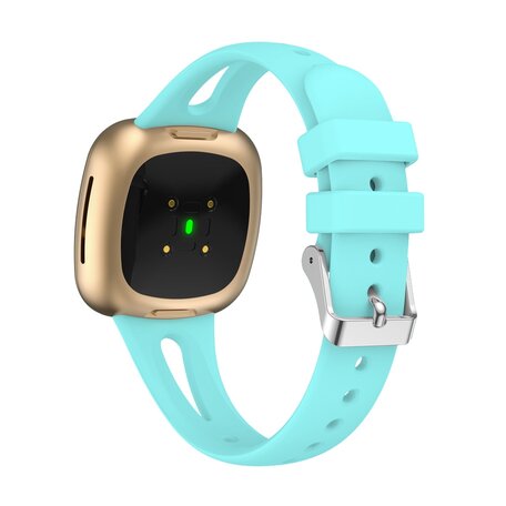 Fitbit Versa 3 & 4 / Sense 1 & 2 - Sportband Teardrop Design - Groß - Hellblau