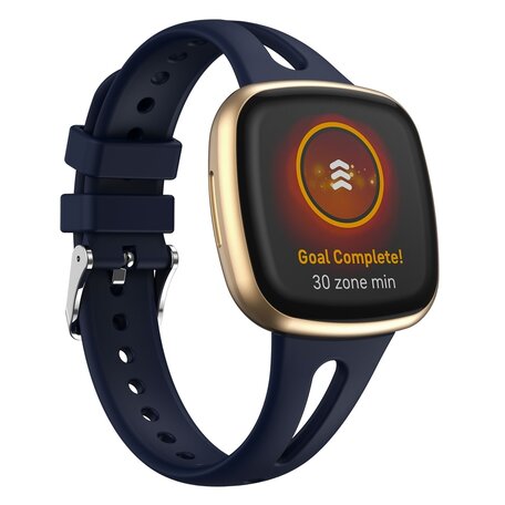 Fitbit Versa 3 & 4 / Sense 1 & 2 - Sportband Drop Design - Klein - Dunkelblau